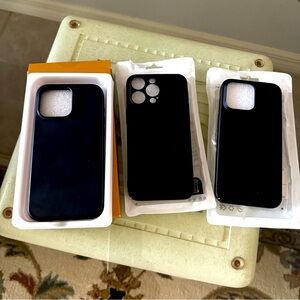 iPhone 15 Pro Max set of 3 cases super thin black color